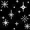 white sparkle on black background