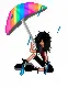 Girl in rain