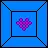 Dot Heart Blue Jewel