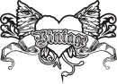 vintage heart drawing