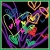 emo colored hearts