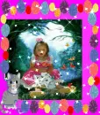 little girl in the woods