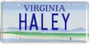 Haley VA plate