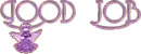 Angel Pendant Text Purple - Good Job