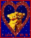 two bears in a heart