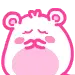pink hamster blow a kiss