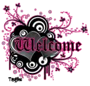pink and black welcome