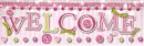 Welcome ribbons and buttons