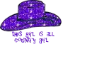 purple country girl hat