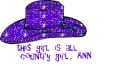purple country girl hat ann