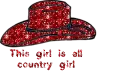 red country girl hat