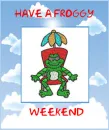 frog in a lounge chair