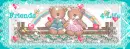 two bears sitting on a bench