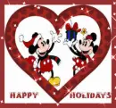 mickey and minnie mouse in a heart