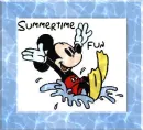 mickey mouse playing in the water