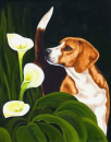 painting of beagle