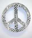 zebra peace sign