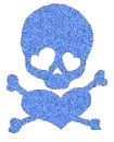 light blue skull
