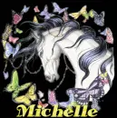 Michelle horse with butterflies