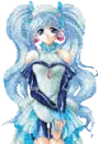 blue Glitter Girl