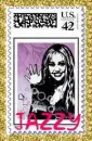 Hannah Montana Stamp (glitter boarder)- Jazzy