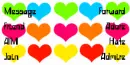 Rainbow hearts contact table