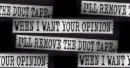 when i want your opinion