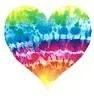 tye dye heart