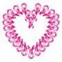 heart of pink ribbons