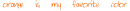 orange fav color
