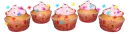 Strawberry cupcake divider