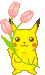 pikachu and flowers!