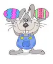 grey easter bunny
