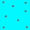 Tiny Aqua Hearts