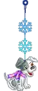 snowflakes and dog charm