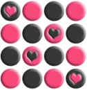 Pink&Black Dots w/Hearts