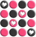 Pink&Black Dots w/Hearts