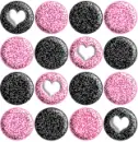 Lt.Pink&Black Dots w/Hearts