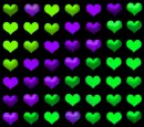 colorful hearts background