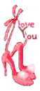 love you - pink shoes