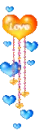 blue and yellow hearts