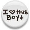I love this boy button
