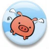 pig fly button