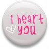 I heart you button