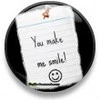 you make me smile button