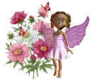 fairy child with flowers