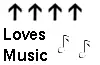 Loves music picture caption