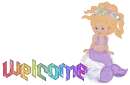 Rainbow Underwater Mermaid Text - Welcome