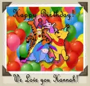 Happy Birthday Hannah