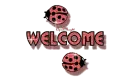 ladybug traveling red welcome